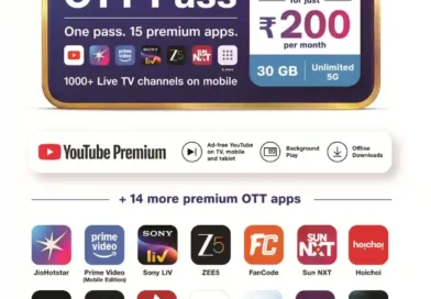 जियो का नया OTT पास: ₹200 में 15 OTT, 1000 से ज्यादा टीवी चैनल और 30GB डेटा