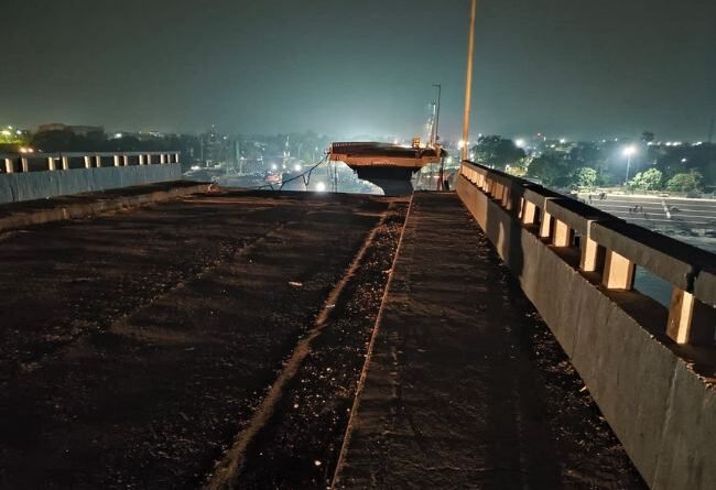 गंगा में समाया भागलपुर विक्रमशिला सेतु का 133 नंबर पिलर, किसी तरह की जान माल के नुकसान की खबर नही
