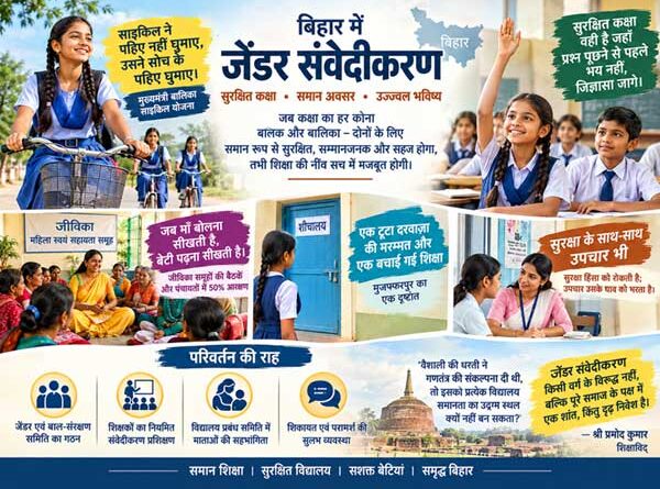 जेंडर संवेदीकरण: सुरक्षित शिक्षण एवं उपचारात्मक वातावरण की ओर बिहार के गाँवों-कस्बों से उठती समानता की एक नई भोर